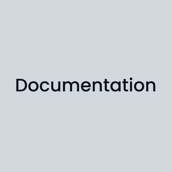 grey box with text saying documentation